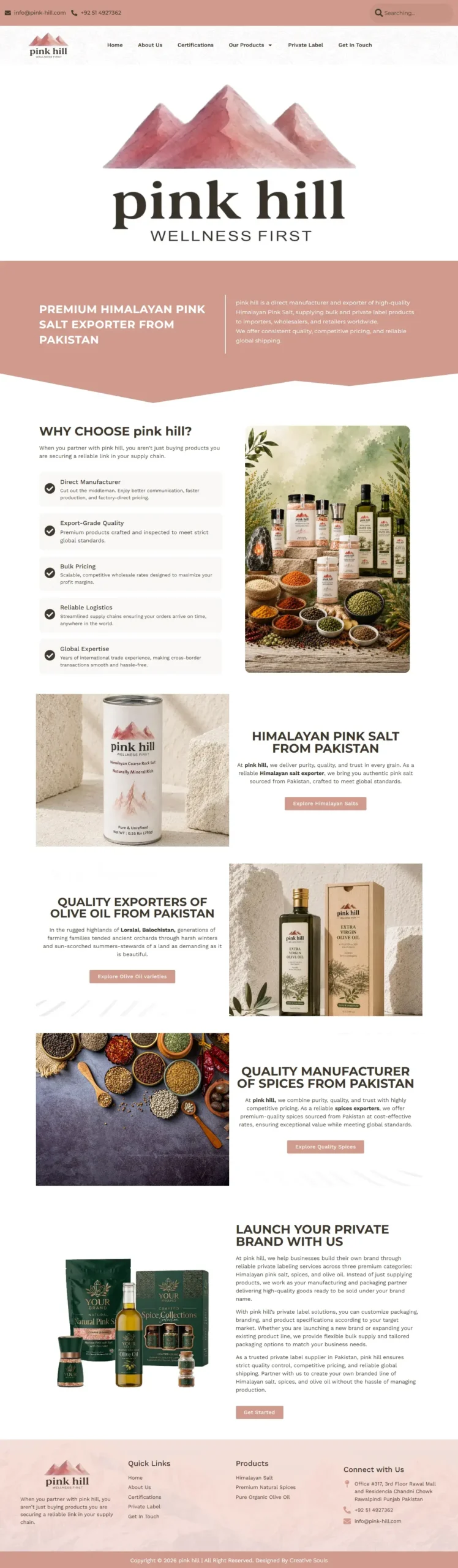 Pink Hill website preview